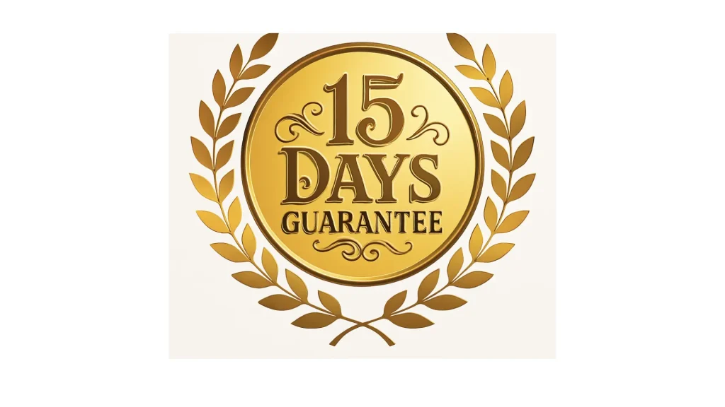 Sello de garantía de 15 días de devolución