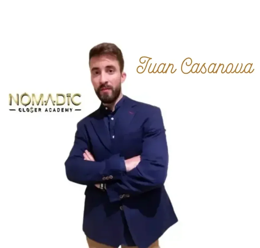 Retrato de Juan Casanova, cofundador de Nomadic Closer Academy