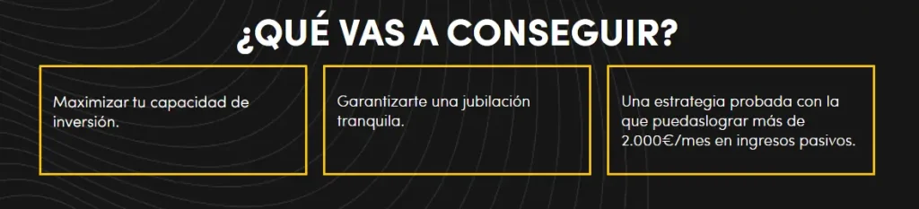 IMAGEN CON TEXTO ¿Que vas a conseguir?. : 3 puntos sobre lo que vas a conseguir con el curso online del Método RICO.