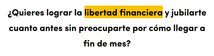 TEXTO : ¿QUIERES LOGRAS LA LIBERTAD FINANCIERA SIN PREOCUPARTE POR LLEGAR A FINLA DE MES?