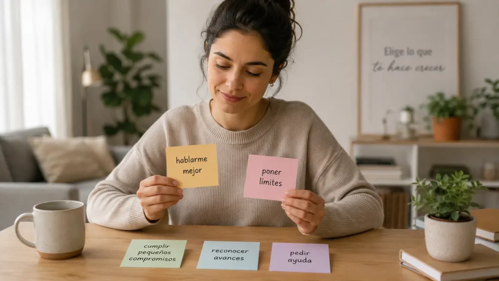 Mujer eligiendo ejercicios útiles para mejorar la autoestima
